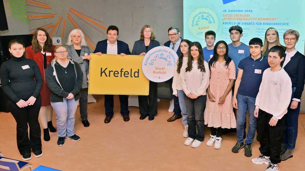 Krefeld ist offiziell "Kinderfreundliche Kommune"