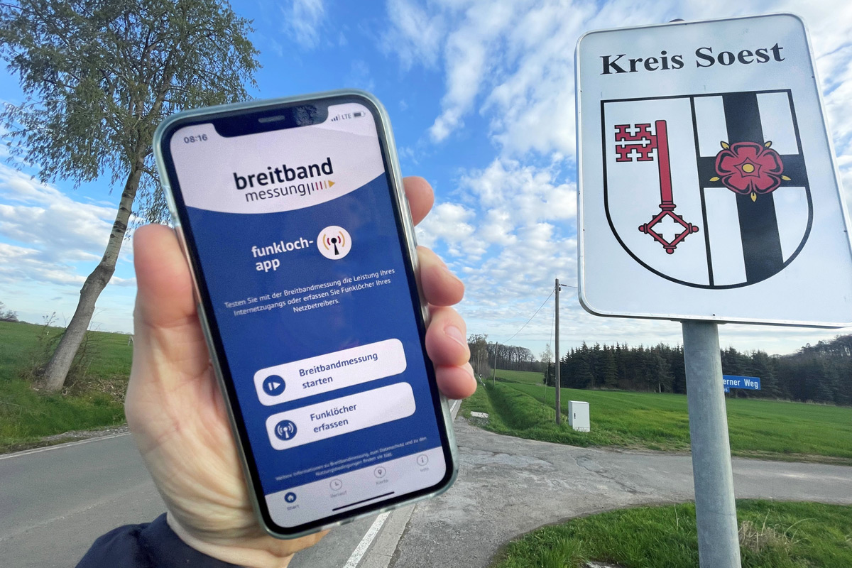 Lokale Funklöcher im Kreis Soest per App melden