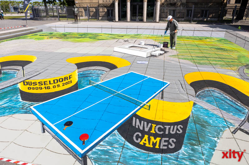 3D-Kunstwerk wirbt für die Invictus Games Düsseldorf 2023