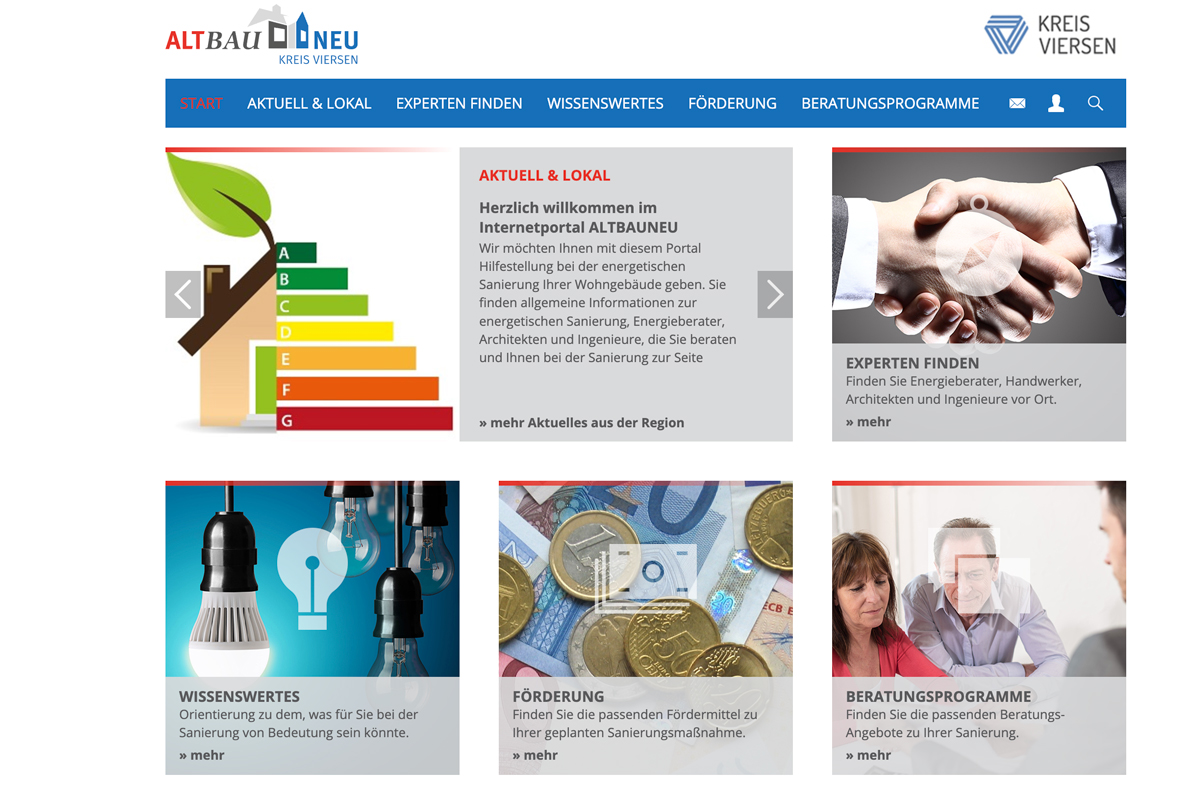Kreis Viersen bietet Informationen zu energetischer Gebäudesanierung