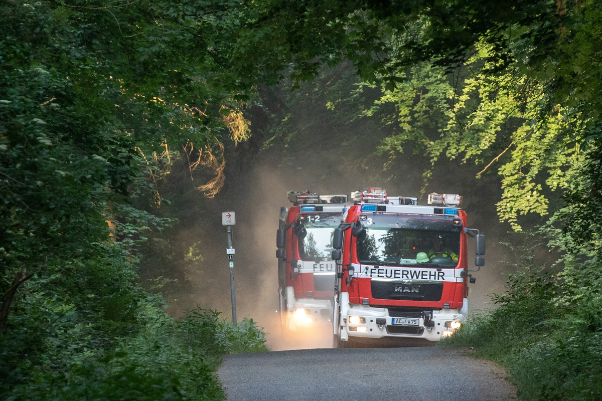 Kleiner Waldbrand im Öcher Bösch in Aachen