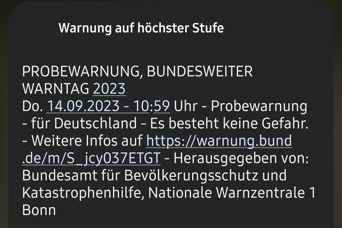 Heute ist bundesweiter Warntag