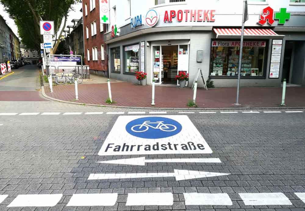 Fahrradstraße in Rüttenscheid