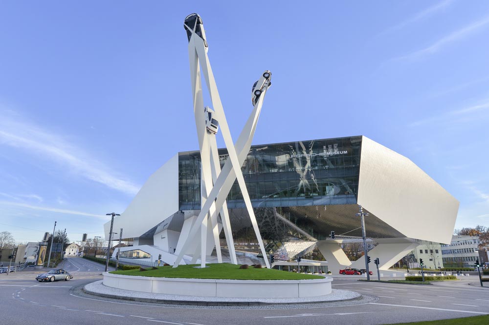 Das Porsche Museum in Stuttgart-Zuffenhausen