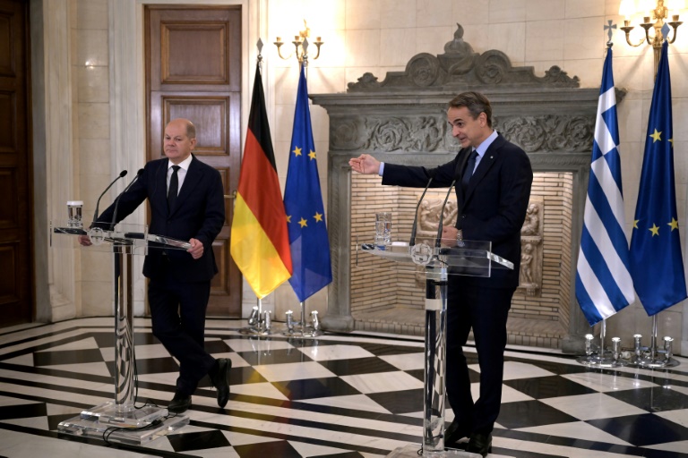 Scholz empfängt griechischen Ministerpräsidenten Mitsotakis im Bundeskanzleramt