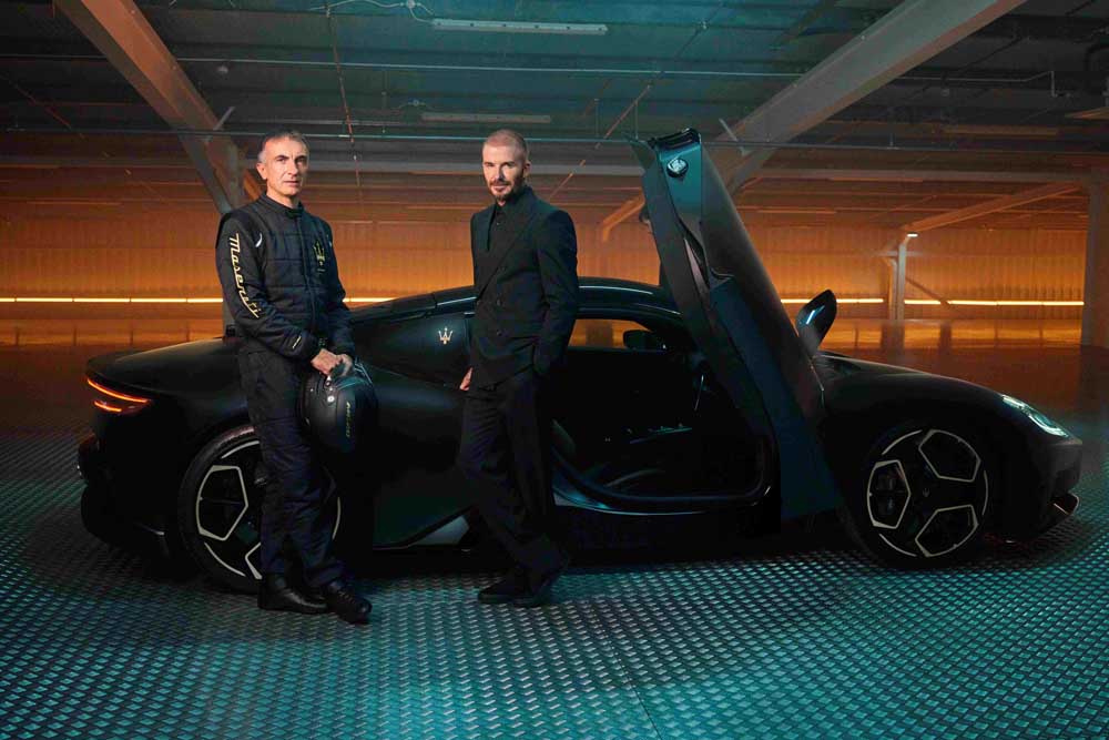Maserati MC20 Notte mit David Beckham und Andrea Bertolini
