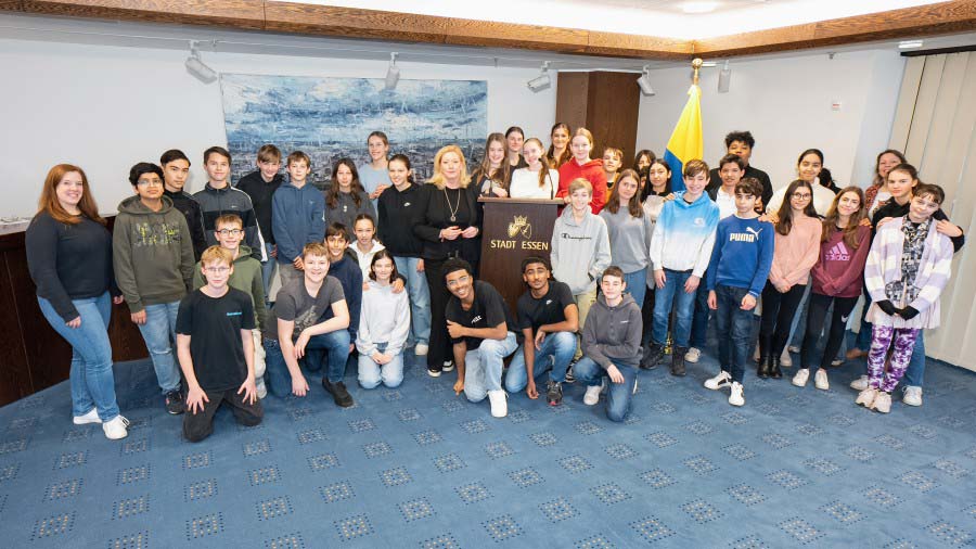 Schülergruppe aus Grenoble in Essen empfangen