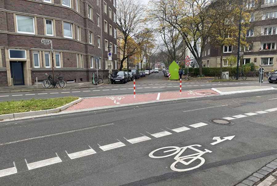 Düsseldorf: Neue Radverkehrsachse auf der Eulerstraße