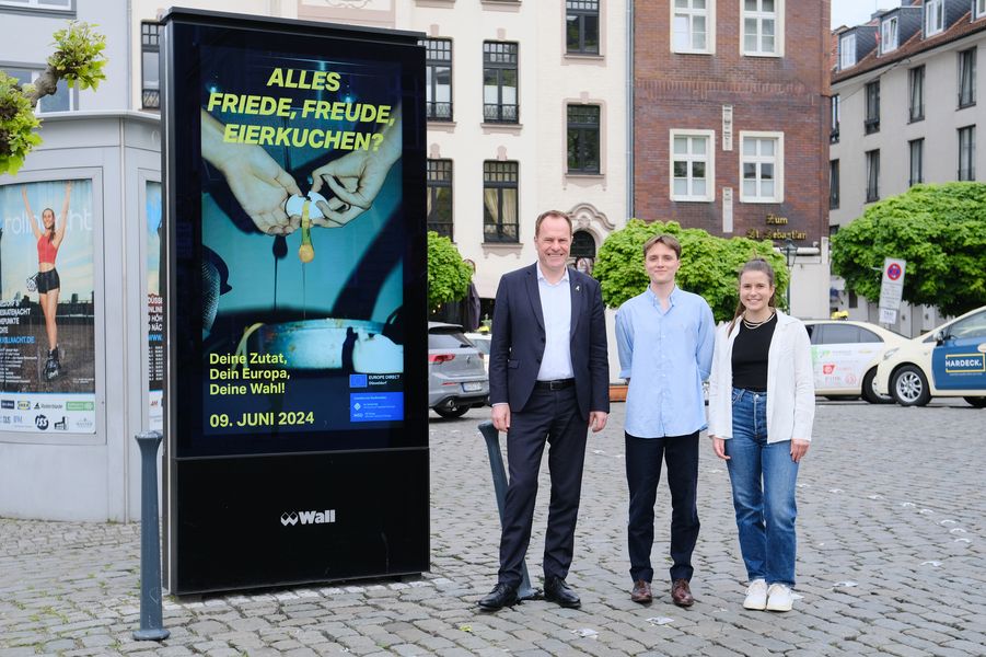 Stadtweite Plakatkampagne zur Europawahl in Düsseldorf