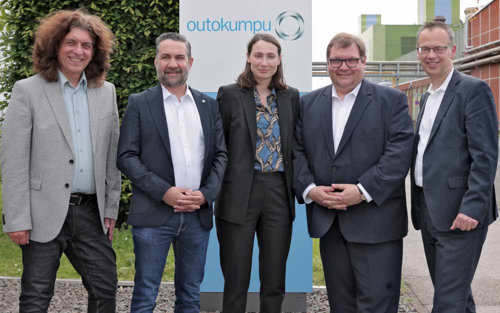 OB Meyer besucht das Outokumpu-Werk in Krefeld