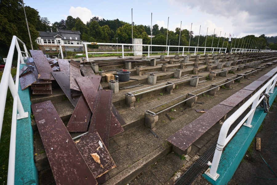 Umbau der Regattatribüne am Baldeneysee gestartet