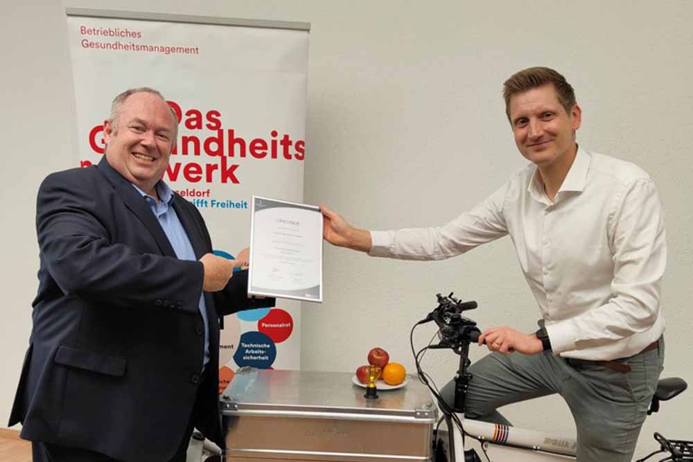 Landeshauptstadt Düsseldorf erhält Auszeichnung als "Gesunde Arbeitgeberin"