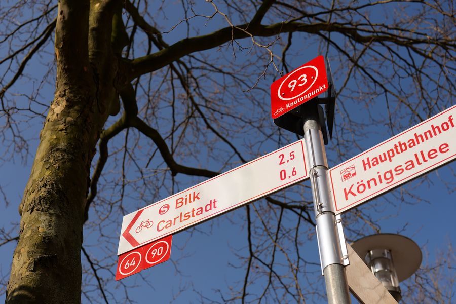 Mit neuen Knotenpunkten durch Düsseldorf radeln