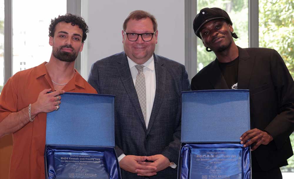 Krefelder Hip-Hop-Weltmeister werden im Rathaus geehrt