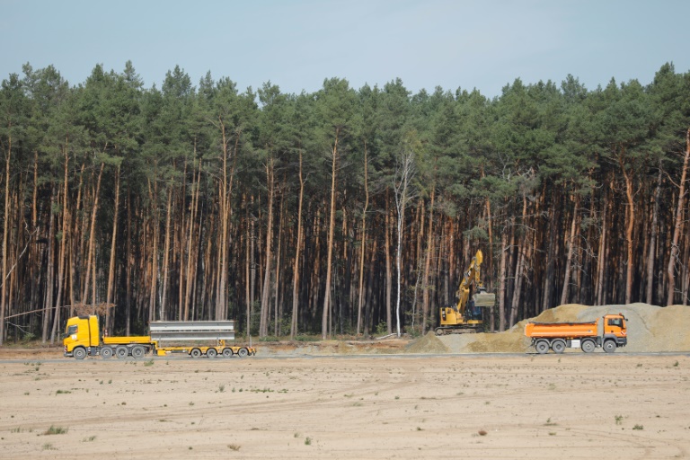 Aktivisten besetzen erneut zwei Bagger an Tesla-Werk in Brandenburg