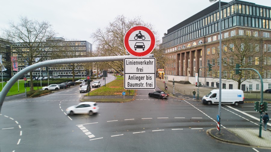 Neue verkehrliche Anordnung an der Rüttenscheider Straße