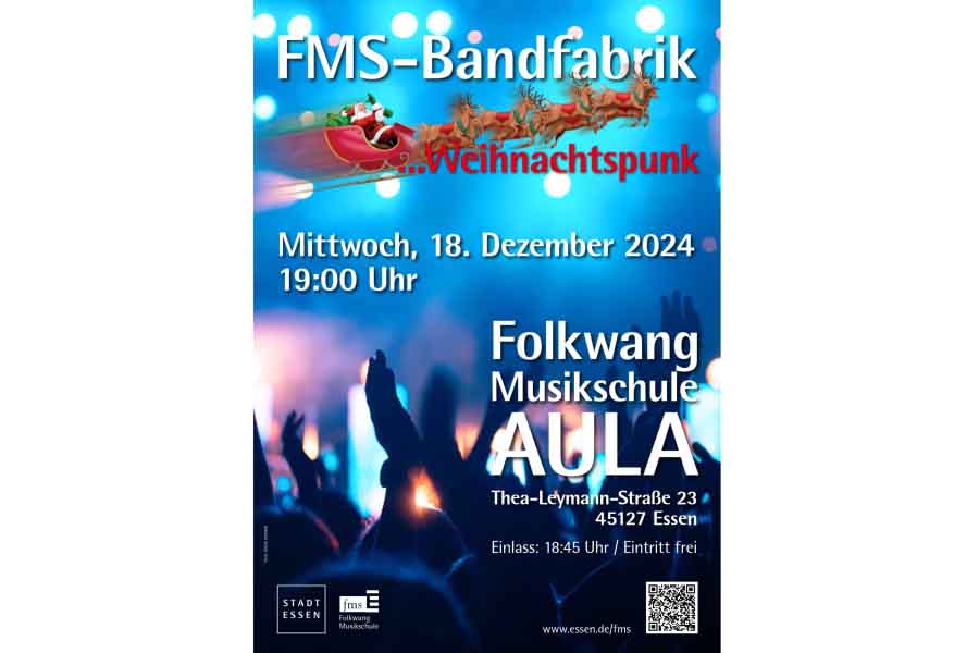 Weihnachtskonzert der Bands der FMS-Bandfabrik