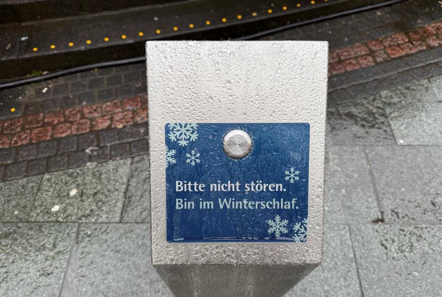 Trinkwasserbrunnen gehen in den Winterschlaf