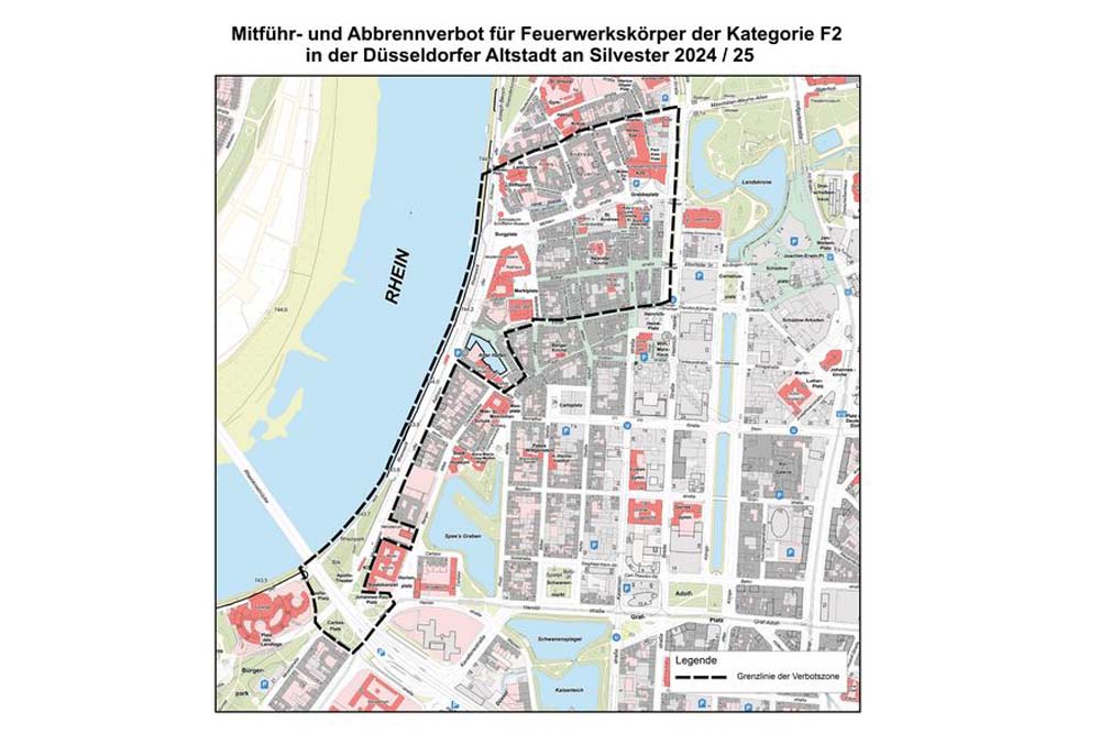 Feuerwerksverbot in der Düsseldorfer Altstadt