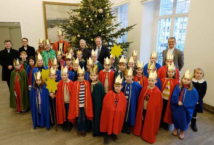 Sternsinger zu Gast im Rathaus Düsseldorf