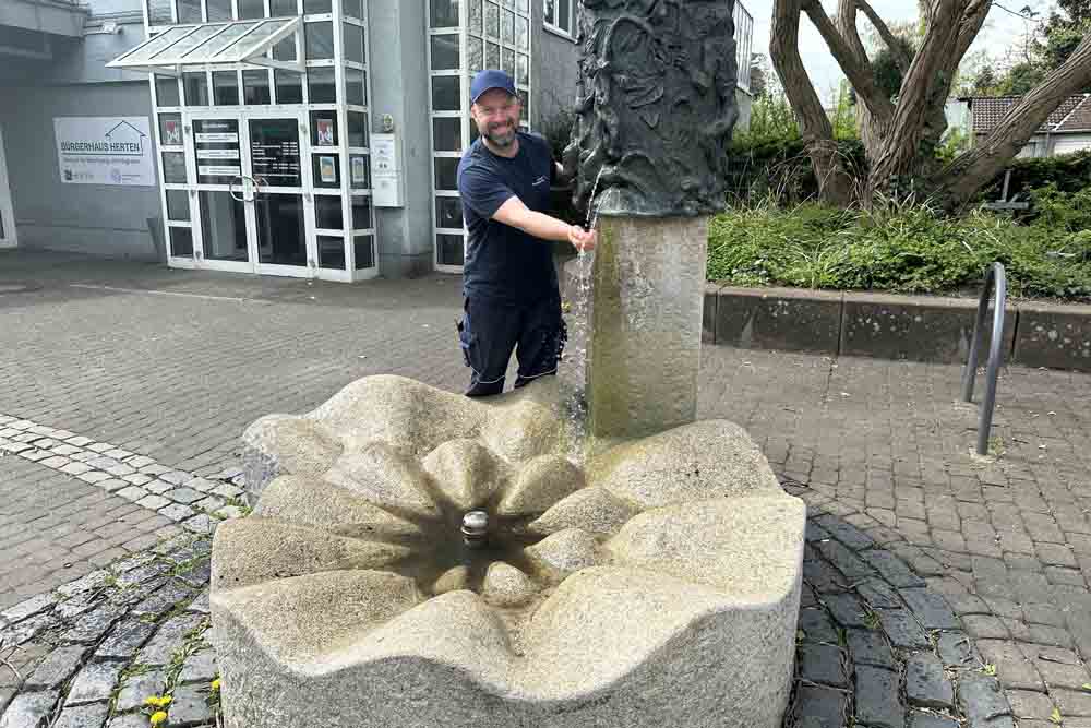 Stadtwerke schalten Brunnen in Herten wieder ein