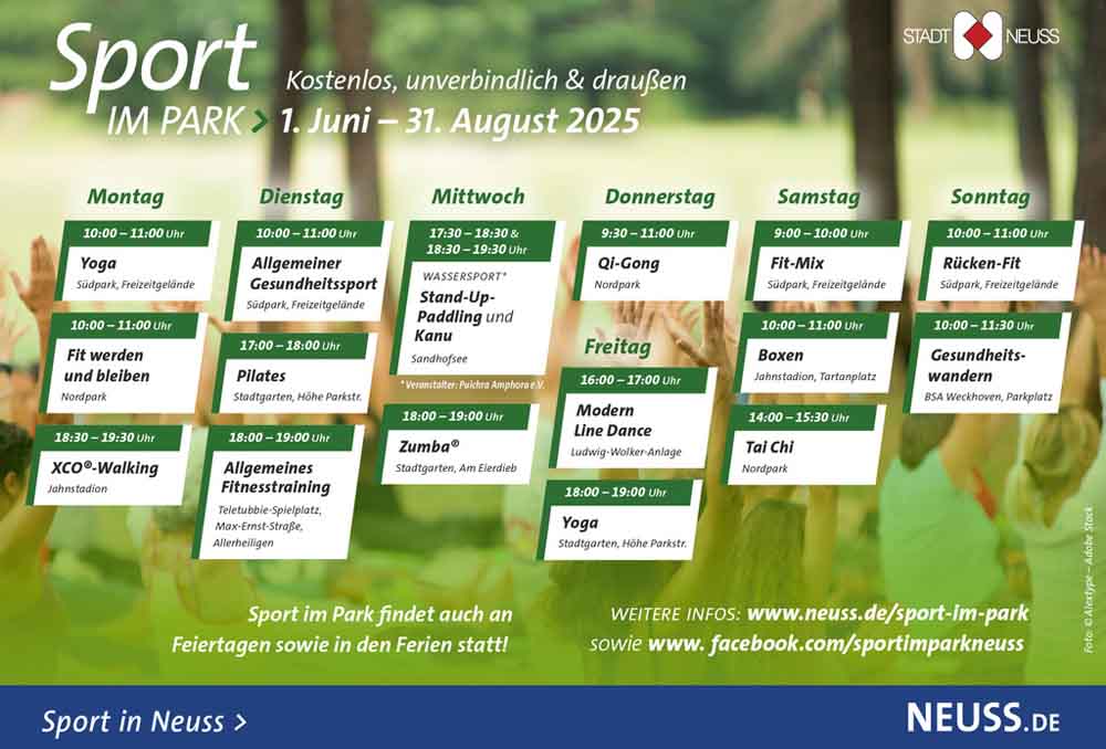 Kursplan zu "Sport im Park"
