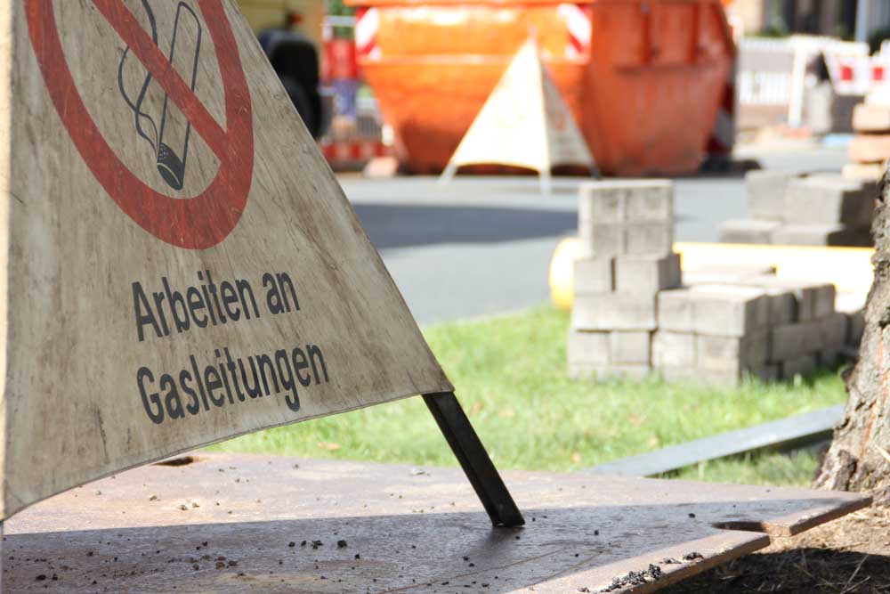 Baustelle Gasversorgung