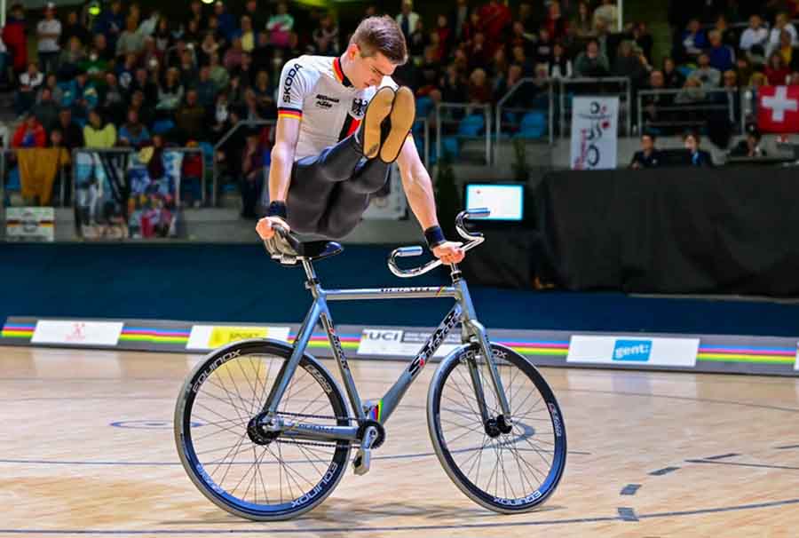 Kunstradfahrer Lukas Kohl
