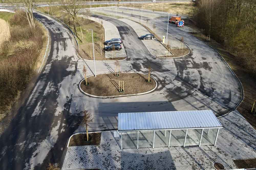 Pendlerparkplatz an der Heidener Straße in Borken