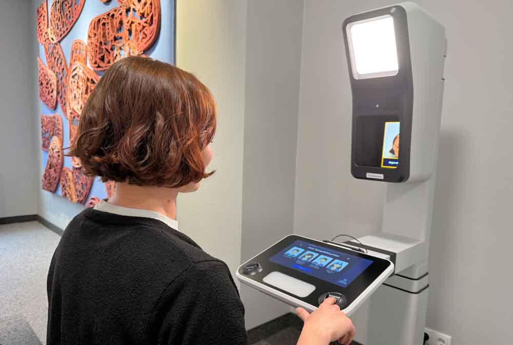 Aufnahme digitaler Passbilder