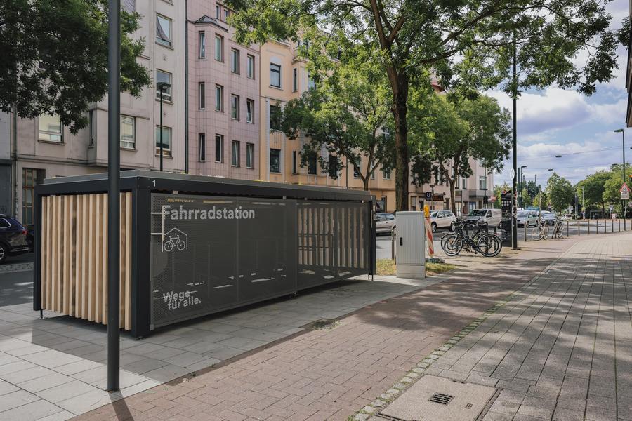 Fahrradstation in der Stoffeler Straße