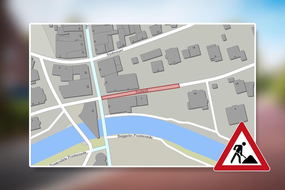 Karte Sperrung am Südwall