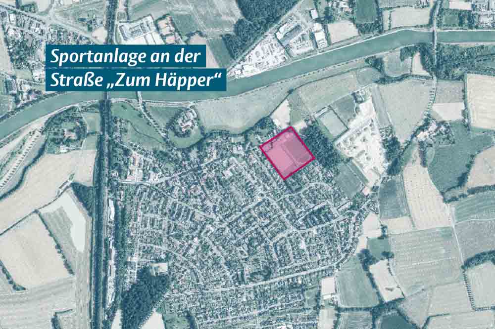 Karte Sportanlage „Zum Häpper"