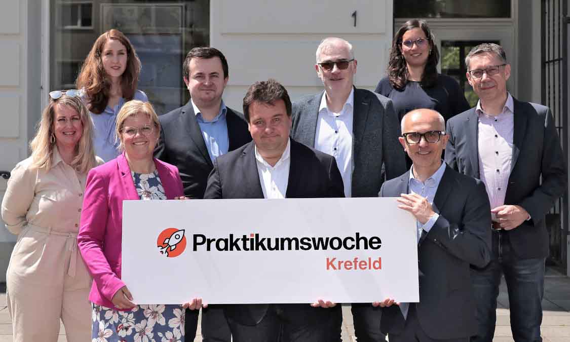 Vertreter von Krefelder Kooperationspartnern der Praktikumswochen