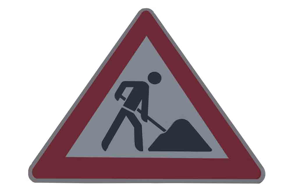 Baustellenschild