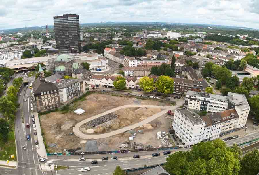 Luftbildaufnahme des Grundstücks an der Bernestraße/ Steeler Straße