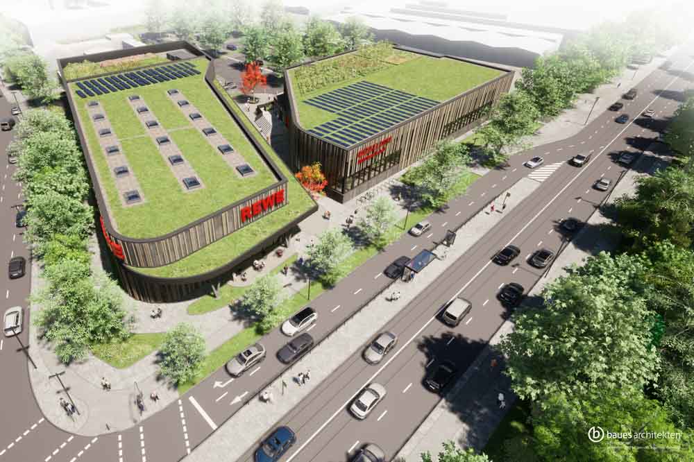 Rendering zum Neubau des Hallenbades Unterrath