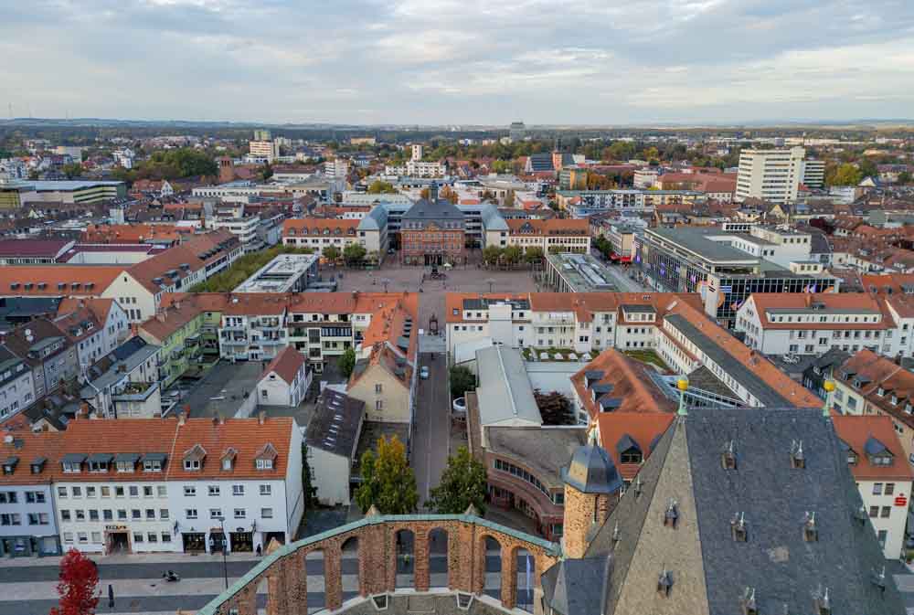 Hanauer Innenstadt - Vogelperspektive