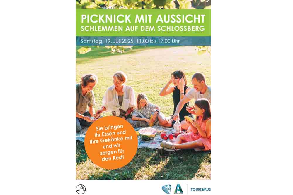 Plakat - Picknick mit Aussicht