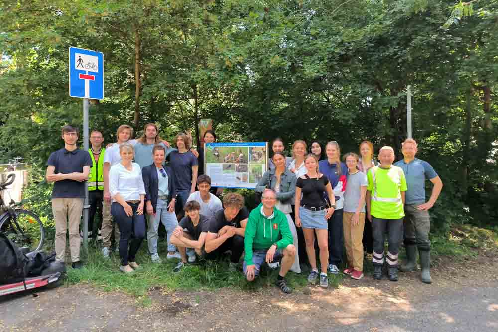 Informationstafel in Riddagshausen: Aufstellung durch die Schülerinnen und Schüler des Leistungskurses Biologie der IGS Franzsches Feld