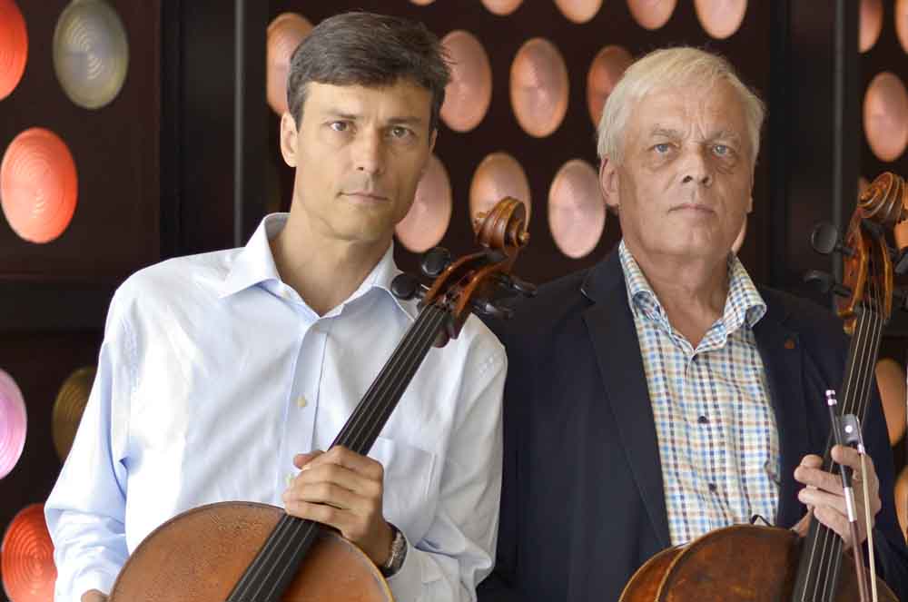 Die renommierten Cellisten Jürnjakob Timm und Sohn Andreas Timm