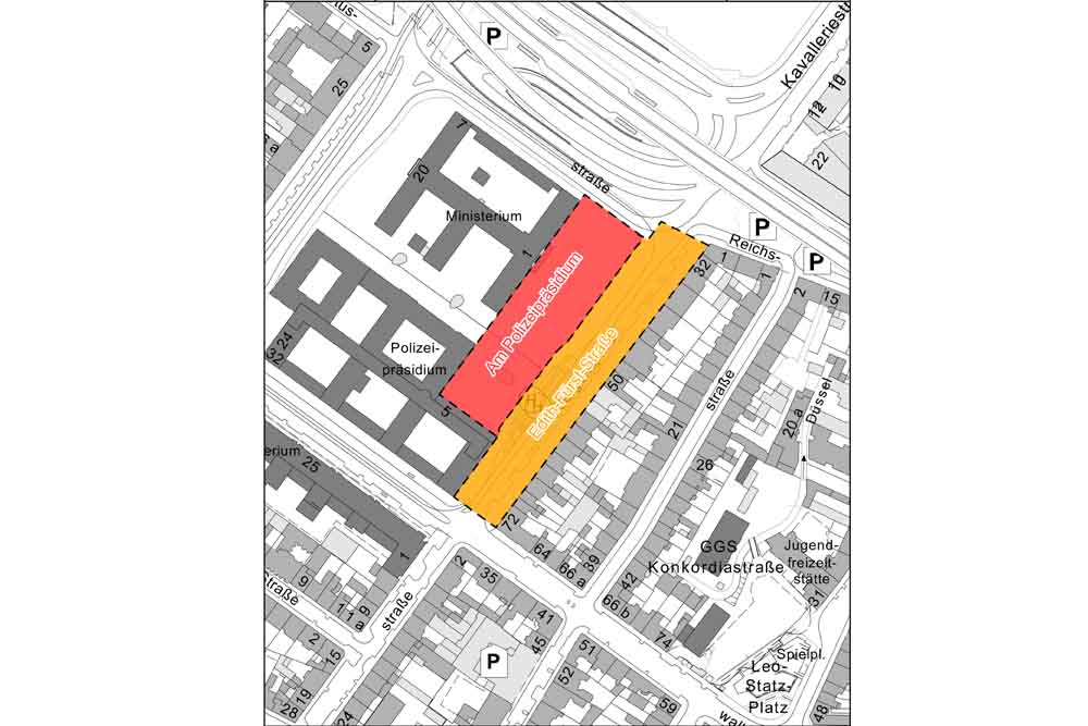 Kartenausschnitt zur Umbenennung des Jürgensplatz
