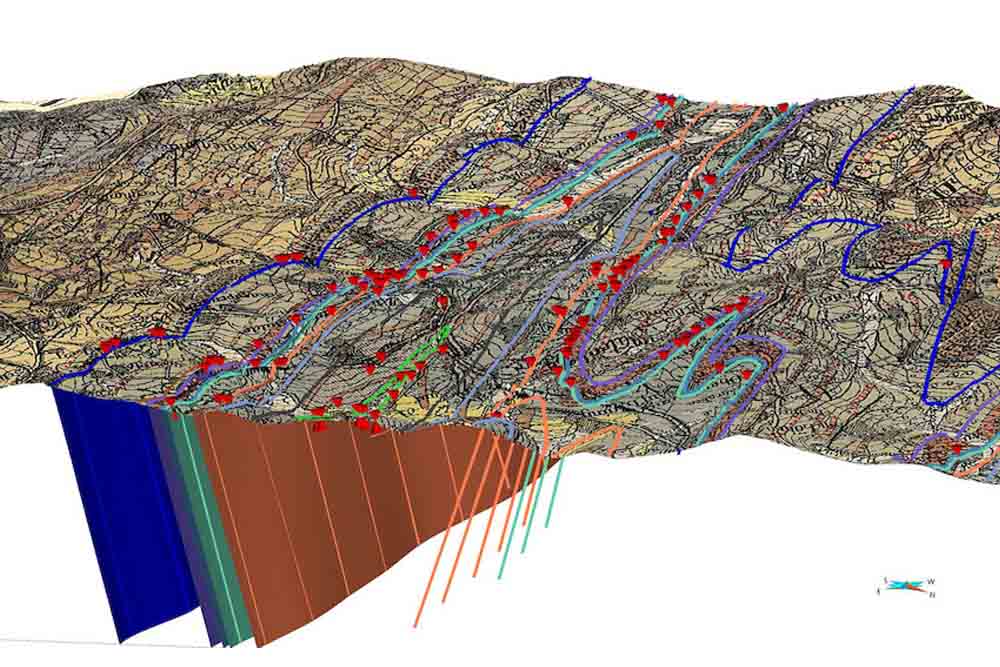 Räumliche Darstellung von Steinkohleflözen mittels moderner Auswertemethoden