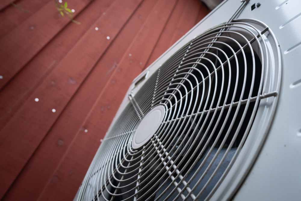 Teil einer Luftwärmepumpe