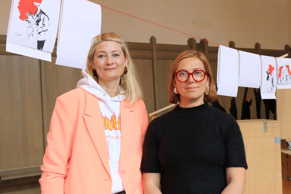 Künstlerin Anne Kückelhaus und ihre US-amerikanische Kollegin Yana Payusova