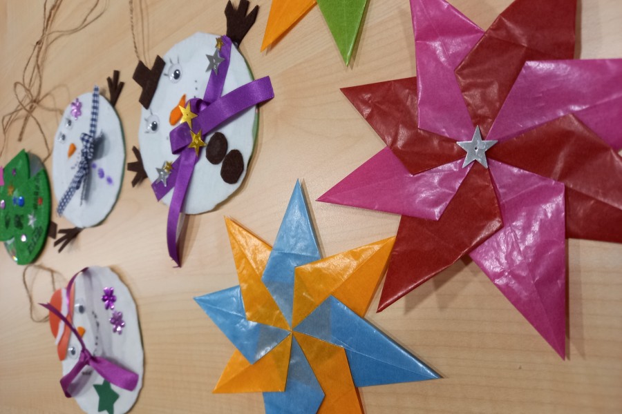 Selbstgebastelte Weihnachtsdeko