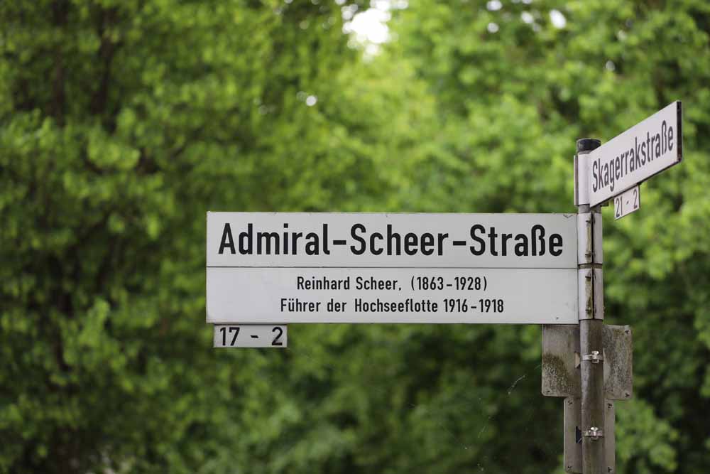 Straßenschilder Admiral-Scheer-Straße und Skagerrakstraße