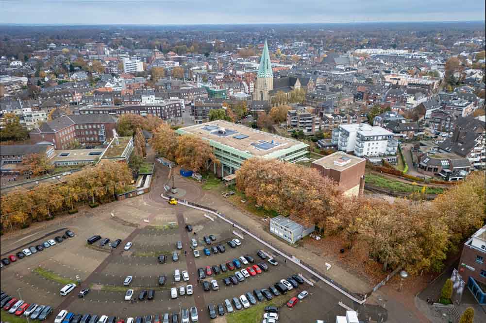Luftbildaufnahme des Berliner Platzes