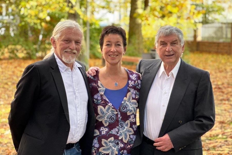 Das Lesetrio Bremerhaven: Martin Kemner, Susanne Schwan und Dirk Böttger