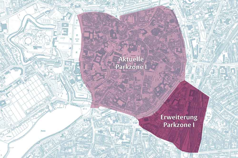 Karte Parkzonen-Erweiterung
